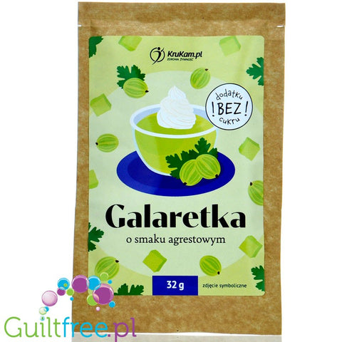 Krukam Gooseberry, sugar free jelly powder, 5 servings