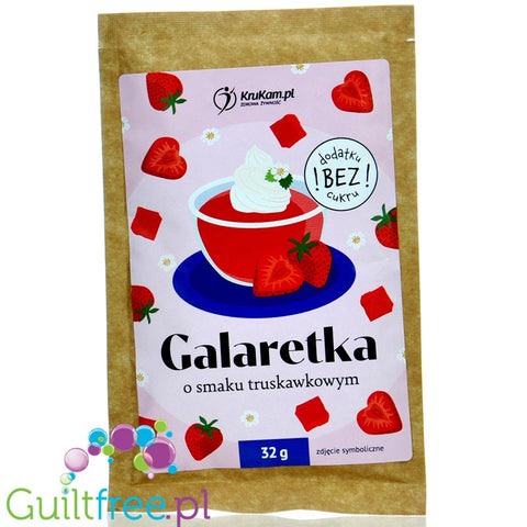 Krukam Strawberry, sugar free jelly powder, 5 servings