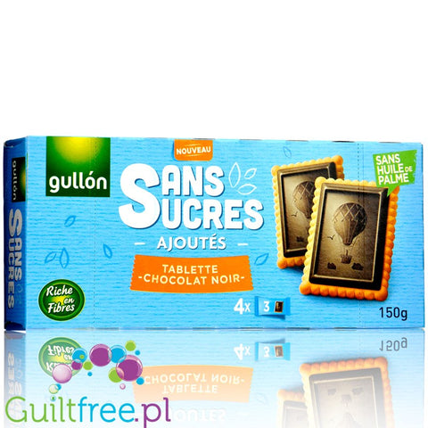 Gullón DietNature Choco Tablet petit buerre cookies with sugar free dark chocolate, box 150g