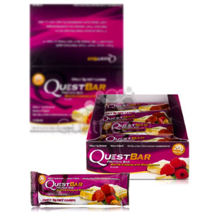 Quest Bar Protein Bar White Chocolate Raspberry Flavor