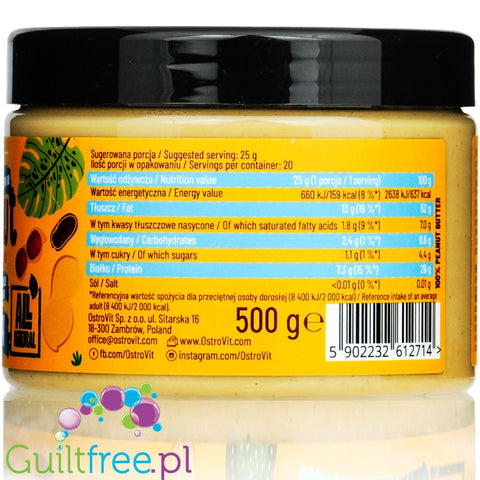 OstroVit NutVit smooth peanut butter 100% nuts 