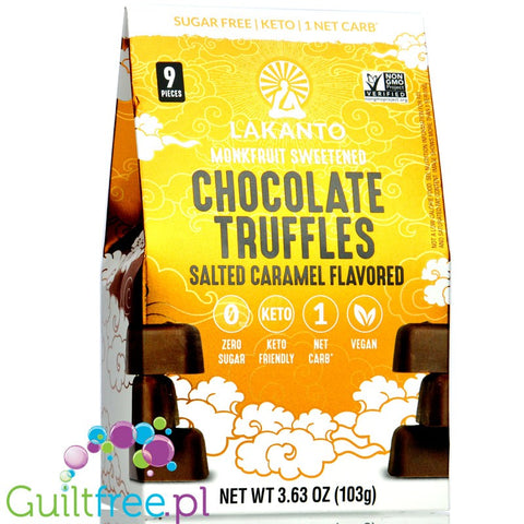 Lakanto Sugar Free Chocolate Truffles, Salted Caramel 3.63 oz