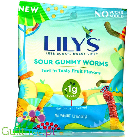 Lily's Sweets No Sugar Added Gummy Worms 1.8 oz