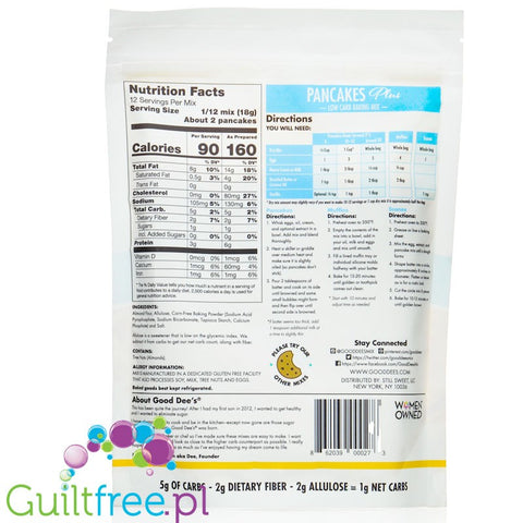 Good Dee's Low Carb Pancakes + Baking Mix