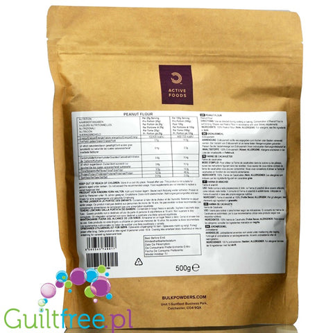 Bulk Powders all-natural lightly roasted Peanut Flour