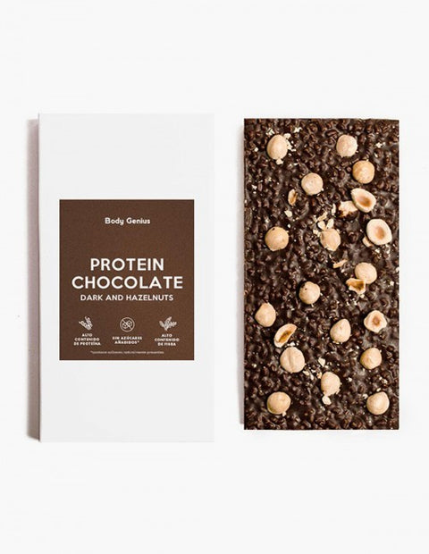 My Body Genius Sugar free protein chocolate Dark & Hazelnuts 150 g