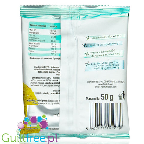 Frank & Oli Vital KETO Coconut & Cashew soft vegan cookie