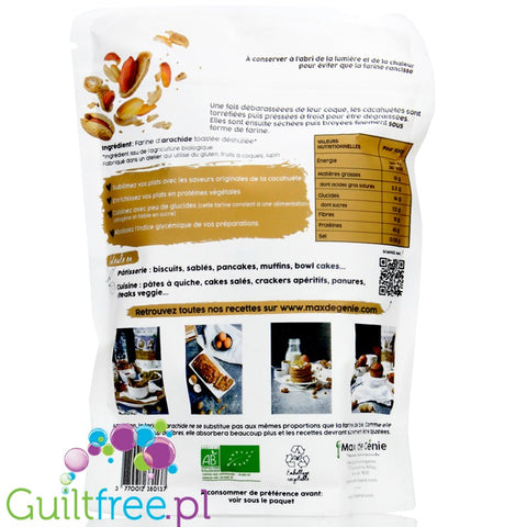 Max De Génie Organic Degreased Peanut Flour all-natural lightly roasted Peanut Flour
