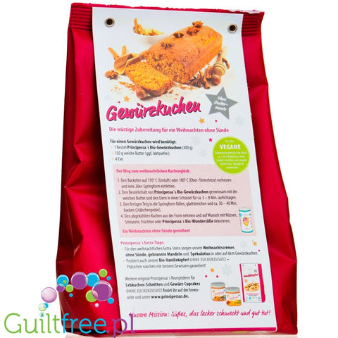 Principessa Christmas Organic Baking Mix, Spice Cake With No Added Sugar