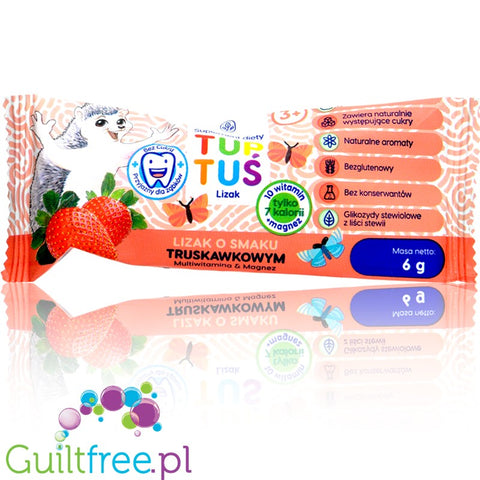 Mniam sugarfree orange lollipop with stevia and xylitol