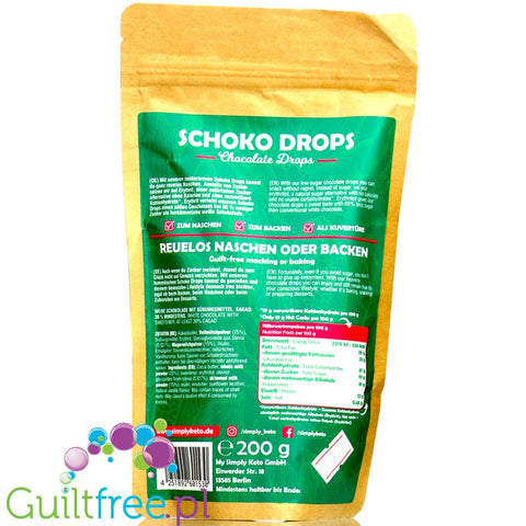 Simply Keto White chocolate drops 30% cocoa | 200 g