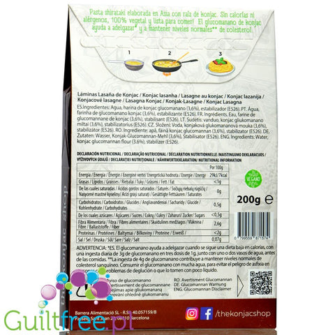 Konjac Shop Konjac lasagna sheets