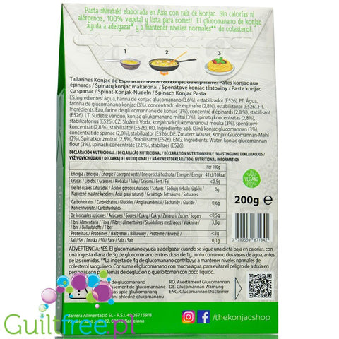 Konjac Shop Spaghetti konjac Spinach