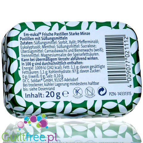 Em-eukal Frische Pastillen Starke Minze zuckerfrei 20g