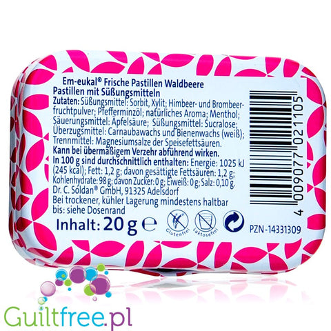 Em-eukal Frische Pastillen Waldbeere zuckerfrei 20g