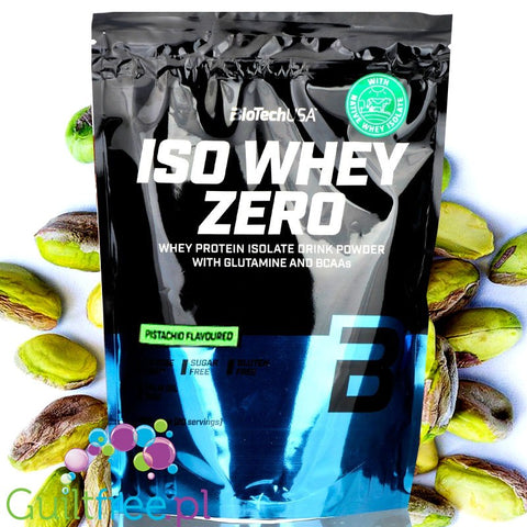 BioTech USA Iso Whey Zero Pistachio 0,5kg lactose free protein powder