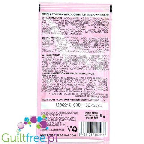 Bragulat Fruit Drink sugar free instant drink in a sachet, with vitamin C
