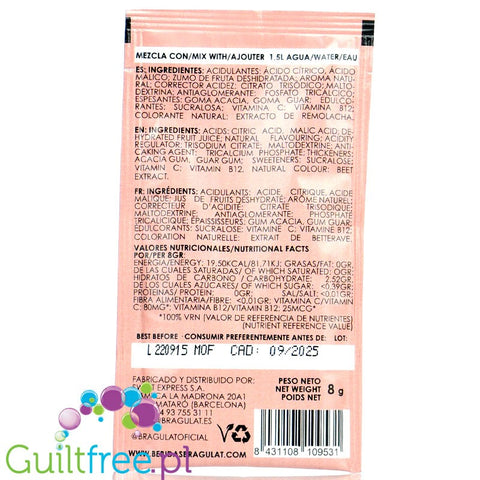 Bragulat Fruit Drink sugar free instant drink in a sachet, with vitamin C