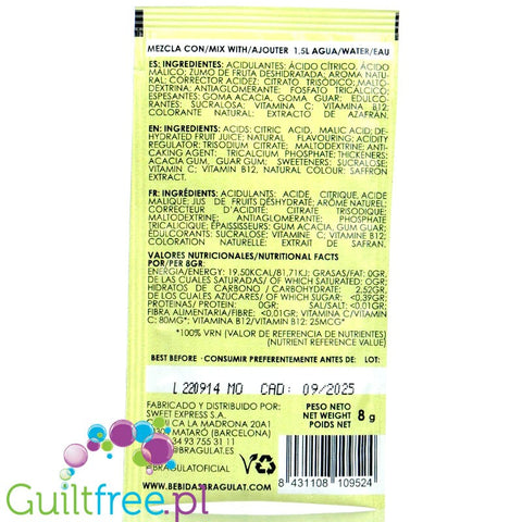 Bragulat Fruit Drink sugar free instant drink in a sachet, with vitamin C