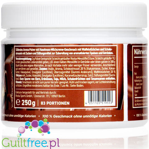 Rocka Nutrition Smacktastic Kiddy Hazelnut Cream, Limited Edition, original sugar free 