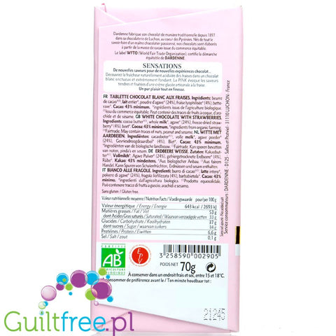 Dardenne Pink chocolate blanc aux fraises