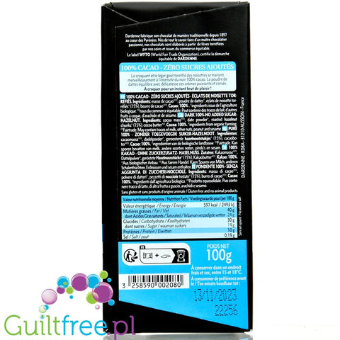 Dardenne Noir 100 % eclats de Noisette Torrefies