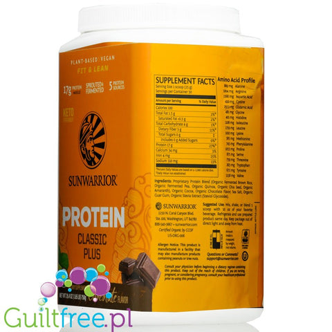 Sunwarrior Classic Plus Protein, Chocolate (750g)