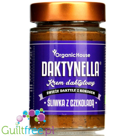 OrganicHouse Daktynella vegan date-coconut chocolate spread with no added sugar