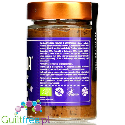 OrganicHouse Daktynella vegan date-coconut chocolate spread with no added sugar
