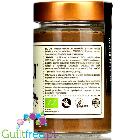OrganicHouse Daktynella vegan date-coconut chocolate spread with no added sugar