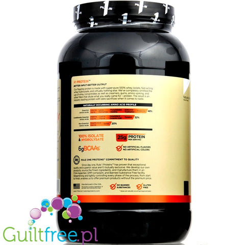 Rule1 R1 Protein Naturally Flavored, Plain, 25g protein in just 100kcal