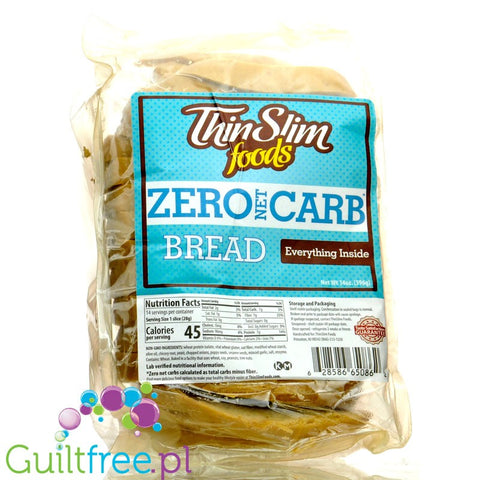 ThinSlim Zero Carb Bread, Everything Spice keto bread without carbohydrates 45kcal