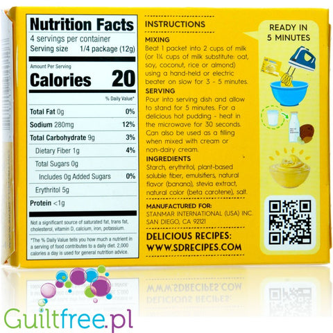 Simply Delish Sugar Free Instant Banana Whipped Dessert 40g