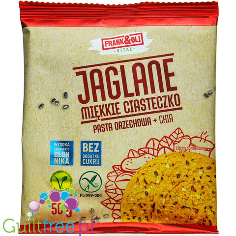 Frank & Oli Jaglane Miękkie Ciasteczko Orzech Chia