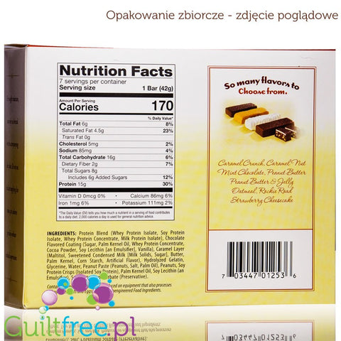 BariatricPal Healthy Living Foods Protein Bars Caramel Crunch