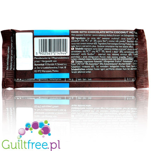 Ketolate handcrafted dark chocolate without lecithin
