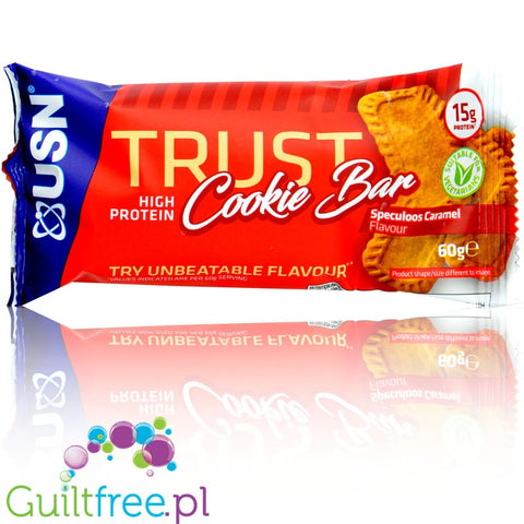 USN Trust Protein Cookie Bar White Chocolate Raspberry - ciacho proteinowe 15g białka z malinami i białą czekoladą