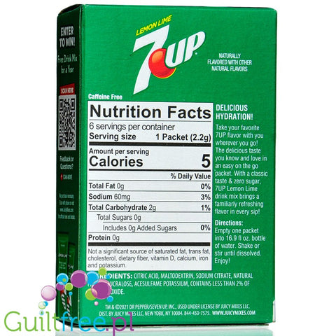 7up On To Go Lemon Lime Drink Mix 0.48oz (13.2g)