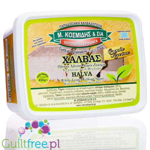 Kosmidis Tahini Wholegrane - sugar free Greek halva with stevia