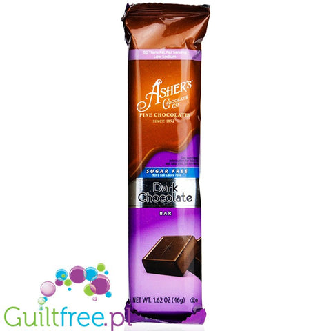 Asher's Chocolates Sugar Free Candy Bar Dark Chocolate