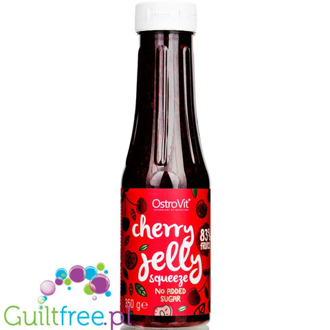 OstroVit Jelly Squeeze, low calorie thick fruit topping, Cherry