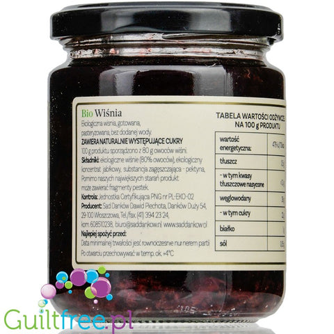 Sad Danków, no sugar added organic blueberry jam