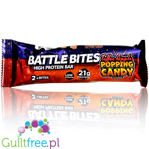 Battle Bites Toffee Apple Popping Candyg protein bar