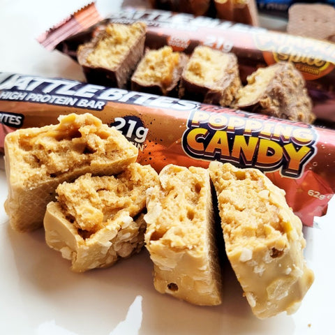 Battle Bites Toffee Apple Popping Candyg protein bar