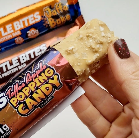 Battle Bites Toffee Apple Popping Candyg protein bar