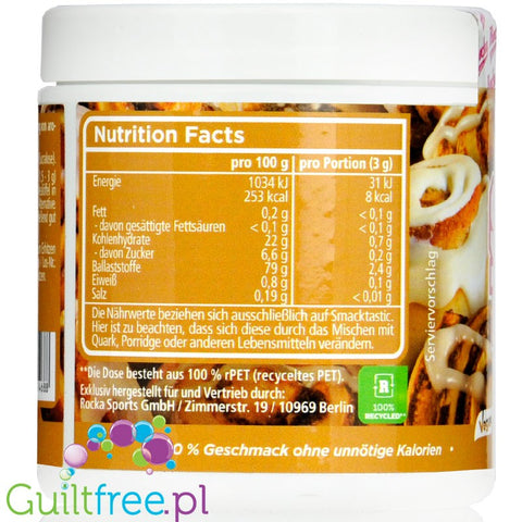 Rocka Nutrition Smacktastic Cinnamon Roll 90g vegan concentrated food flavoring