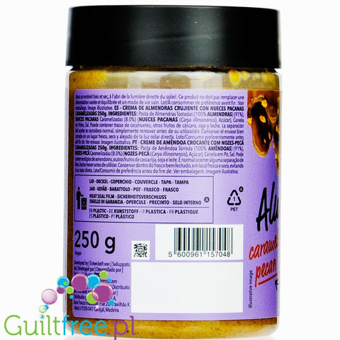 Prozis Caramelized Pecan Almond Butter Crunchy 250g Low Carb, No Sugar Added, Vegan