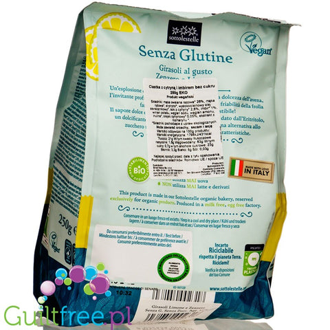 Sottolestelle Cookies Lemon and Ginger with no added sugar