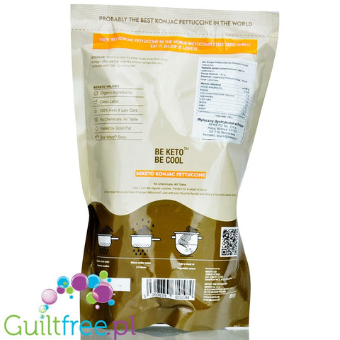 BeKeto Organic shirataki konjak pasta, Fettuccine