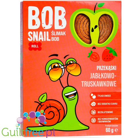 Bob Snail Roll Fruit-apple strawberry snack with no added sugar 60g
